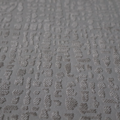Tela Semi Plain Soft Textured Chenille In Silver Upholstery Fabric CTR-1879