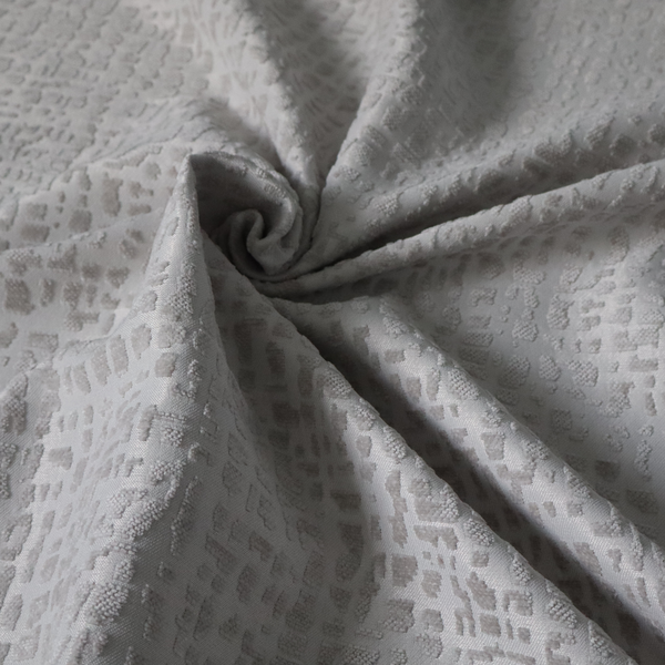 Tela Semi Plain Soft Textured Chenille In Silver Upholstery Fabric CTR-1879