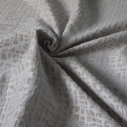 Tela Semi Plain Soft Textured Chenille In Silver Upholstery Fabric CTR-1879