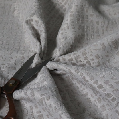 Tela Semi Plain Soft Textured Chenille In Silver Upholstery Fabric CTR-1879