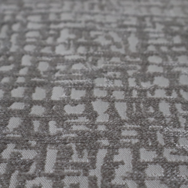 Tela Semi Plain Soft Textured Chenille In Light Grey Upholstery Fabric CTR-1880