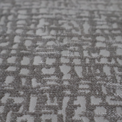 Tela Semi Plain Soft Textured Chenille In Light Grey Upholstery Fabric CTR-1880