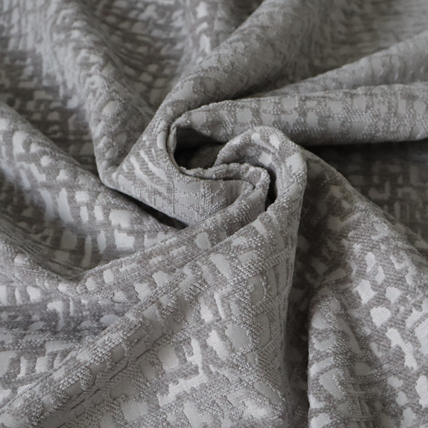 Tela Semi Plain Soft Textured Chenille In Light Grey Upholstery Fabric CTR-1880