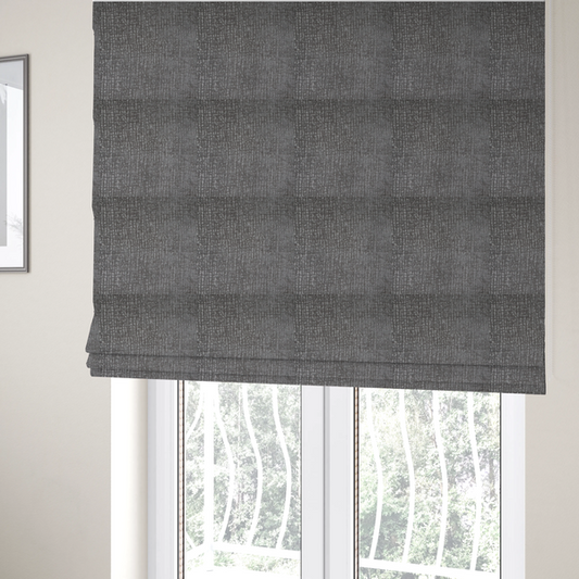 Tela Semi Plain Soft Textured Chenille In Light Grey Upholstery Fabric CTR-1880 - Roman Blinds