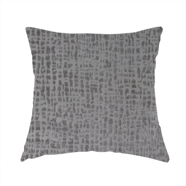 Tela Semi Plain Soft Textured Chenille In Light Grey Upholstery Fabric CTR-1881 - Handmade Cushions