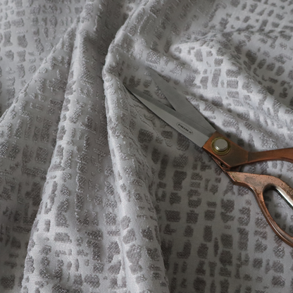 Tela Semi Plain Soft Textured Chenille In Light Grey Upholstery Fabric CTR-1881