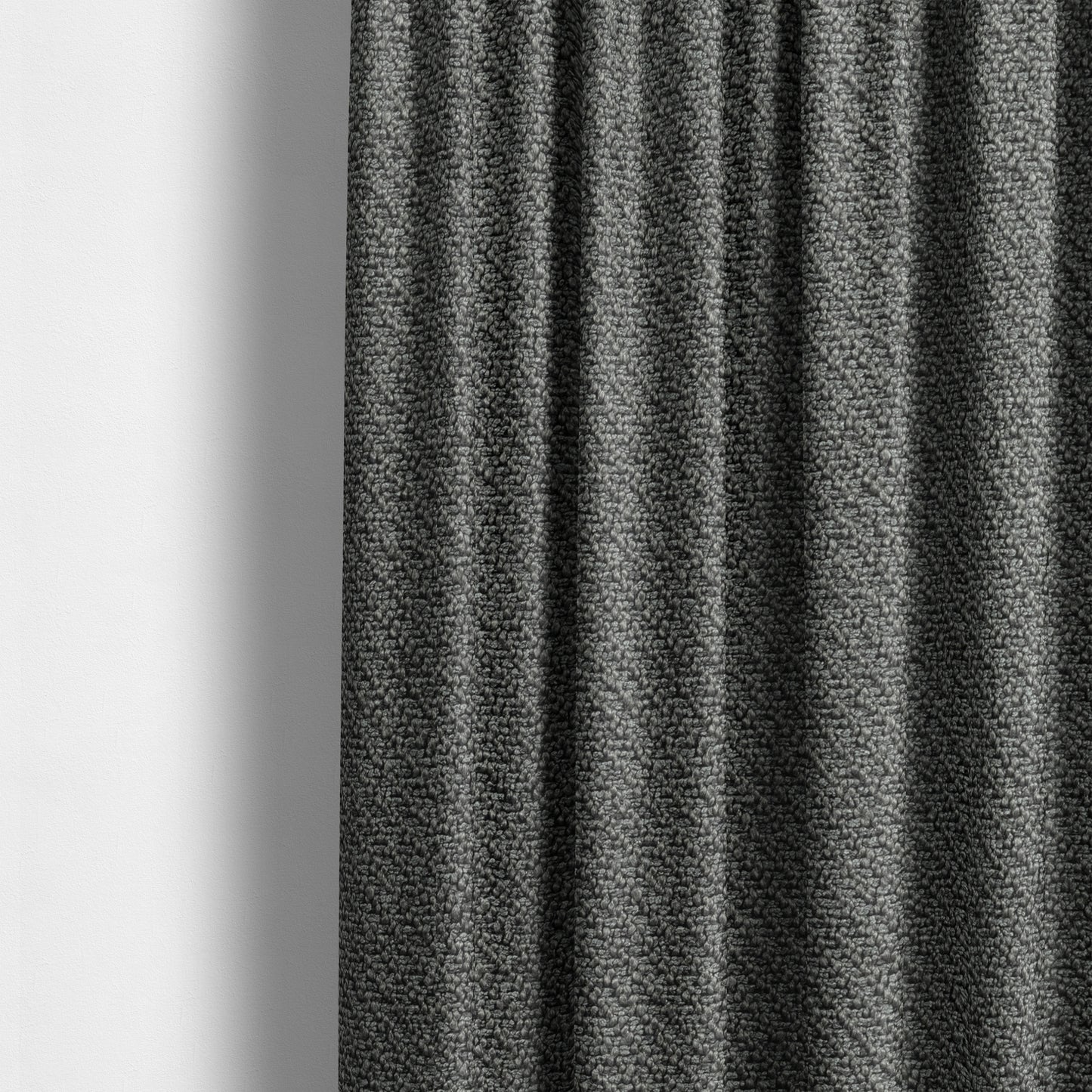 Cyprus Plain Textured Weave Steel Grey Colour Upholstery Fabric CTR-1881 - Made To Measure Curtains