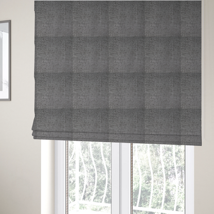 Tela Semi Plain Soft Textured Chenille In Light Grey Upholstery Fabric CTR-1881 - Roman Blinds
