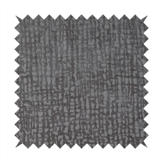 Tela Semi Plain Soft Textured Chenille In Dark Grey Upholstery Fabric CTR-1882