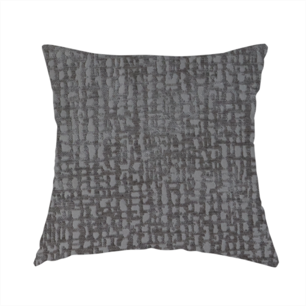 Tela Semi Plain Soft Textured Chenille In Dark Grey Upholstery Fabric CTR-1882 - Handmade Cushions