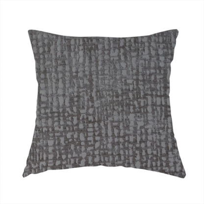 Tela Semi Plain Soft Textured Chenille In Dark Grey Upholstery Fabric CTR-1882 - Handmade Cushions