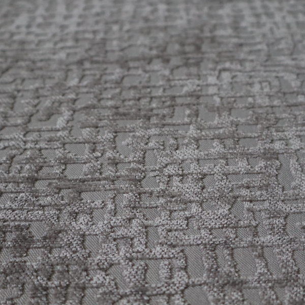 Tela Semi Plain Soft Textured Chenille In Dark Grey Upholstery Fabric CTR-1882