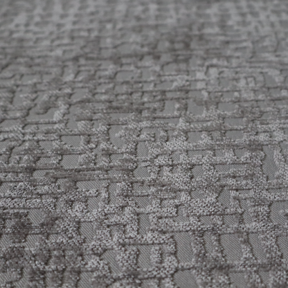 Tela Semi Plain Soft Textured Chenille In Dark Grey Upholstery Fabric CTR-1882