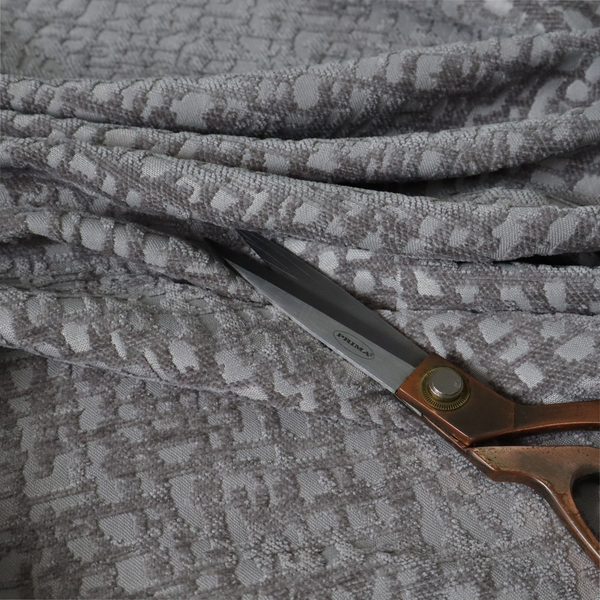 Tela Semi Plain Soft Textured Chenille In Dark Grey Upholstery Fabric CTR-1882