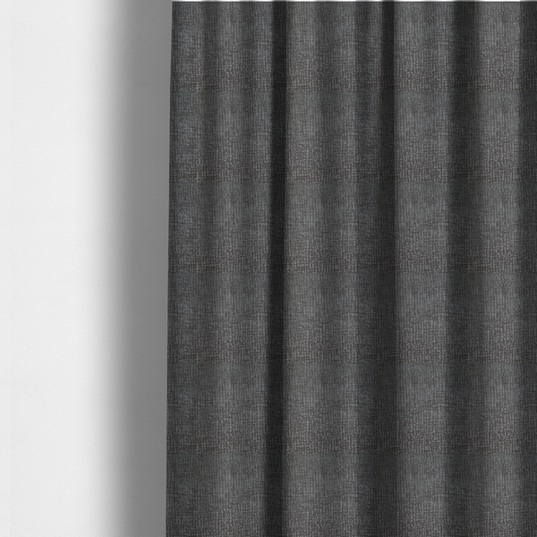 Tela Semi Plain Soft Textured Chenille In Dark Grey Upholstery Fabric CTR-1882 - Made To Measure Curtains