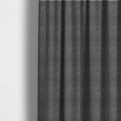 Tela Semi Plain Soft Textured Chenille In Dark Grey Upholstery Fabric CTR-1882 - Made To Measure Curtains