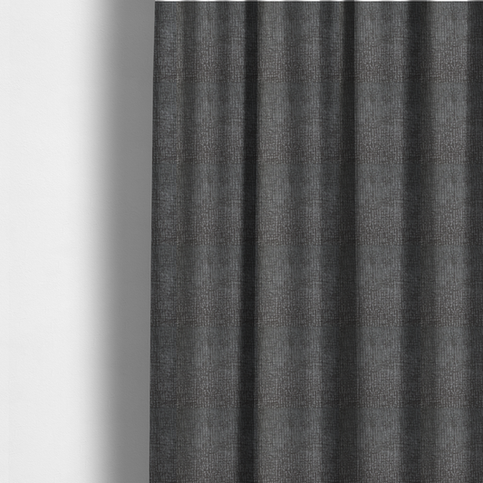 Tela Semi Plain Soft Textured Chenille In Dark Grey Upholstery Fabric CTR-1882 - Made To Measure Curtains