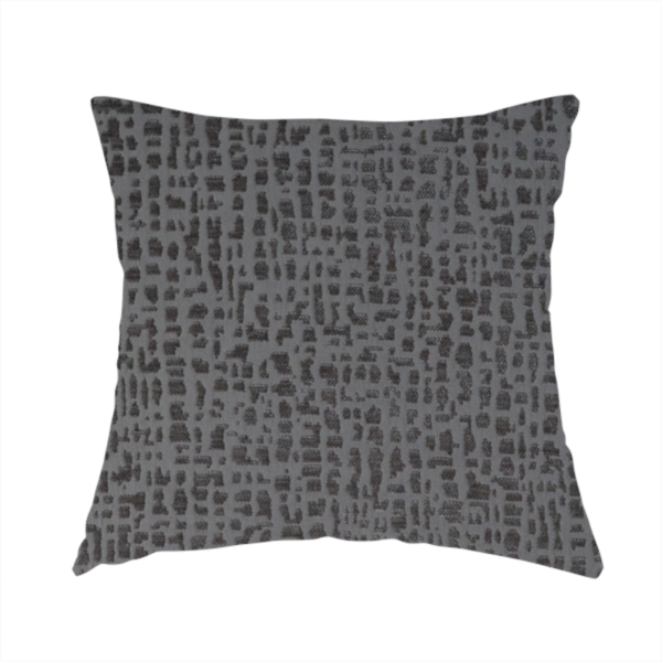 Tela Semi Plain Soft Textured Chenille In Dark Grey Upholstery Fabric CTR-1883 - Handmade Cushions