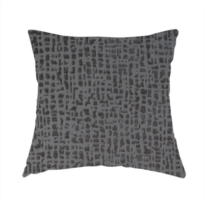 Tela Semi Plain Soft Textured Chenille In Dark Grey Upholstery Fabric CTR-1883 - Handmade Cushions