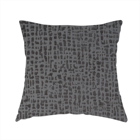 Tela Semi Plain Soft Textured Chenille In Dark Grey Upholstery Fabric CTR-1883 - Handmade Cushions