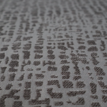 Tela Semi Plain Soft Textured Chenille In Dark Grey Upholstery Fabric CTR-1883