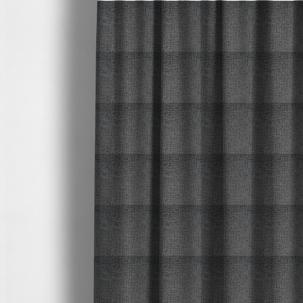 Tela Semi Plain Soft Textured Chenille In Dark Grey Upholstery Fabric CTR-1883 - Made To Measure Curtains
