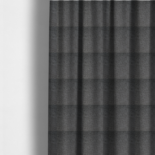 Tela Semi Plain Soft Textured Chenille In Dark Grey Upholstery Fabric CTR-1883 - Made To Measure Curtains