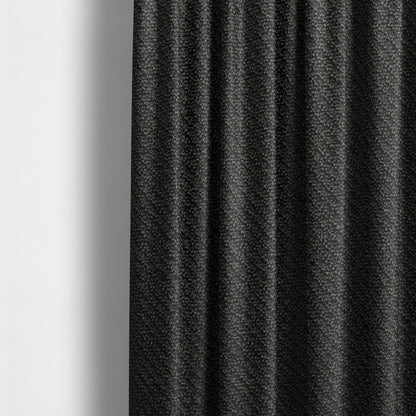 Cyprus Plain Textured Weave Black Colour Upholstery Fabric CTR-1883 - Made To Measure Curtains