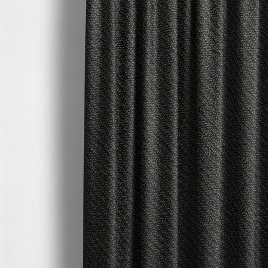 Cyprus Plain Textured Weave Black Colour Upholstery Fabric CTR-1883 - Made To Measure Curtains