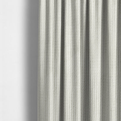 Oslo Plain Textured Corduroy White Colour Upholstery Fabric CTR-1884 - Made To Measure Curtains