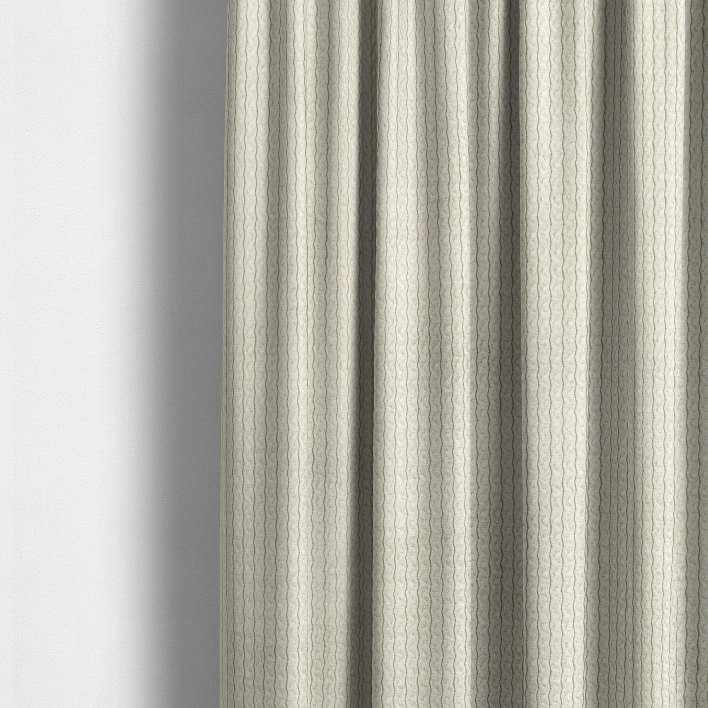 Oslo Plain Textured Corduroy Cream Colour Upholstery Fabric CTR-1885 - Made To Measure Curtains