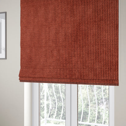 Oslo Plain Textured Corduroy Red Colour Upholstery Fabric CTR-1893 - Roman Blinds