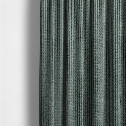 Oslo Plain Textured Corduroy Ocean Blue Colour Upholstery Fabric CTR-1895 - Made To Measure Curtains