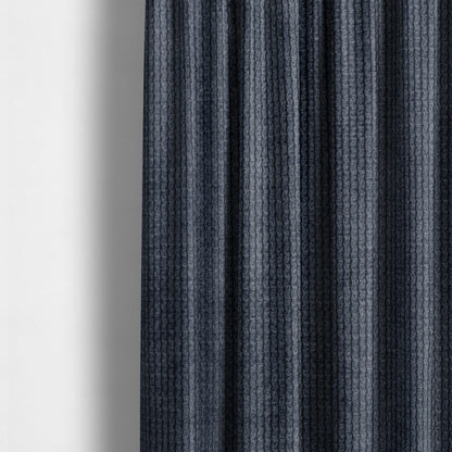 Oslo Plain Textured Corduroy Denim Blue Colour Upholstery Fabric CTR-1896 - Made To Measure Curtains