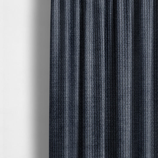 Oslo Plain Textured Corduroy Denim Blue Colour Upholstery Fabric CTR-1896 - Made To Measure Curtains