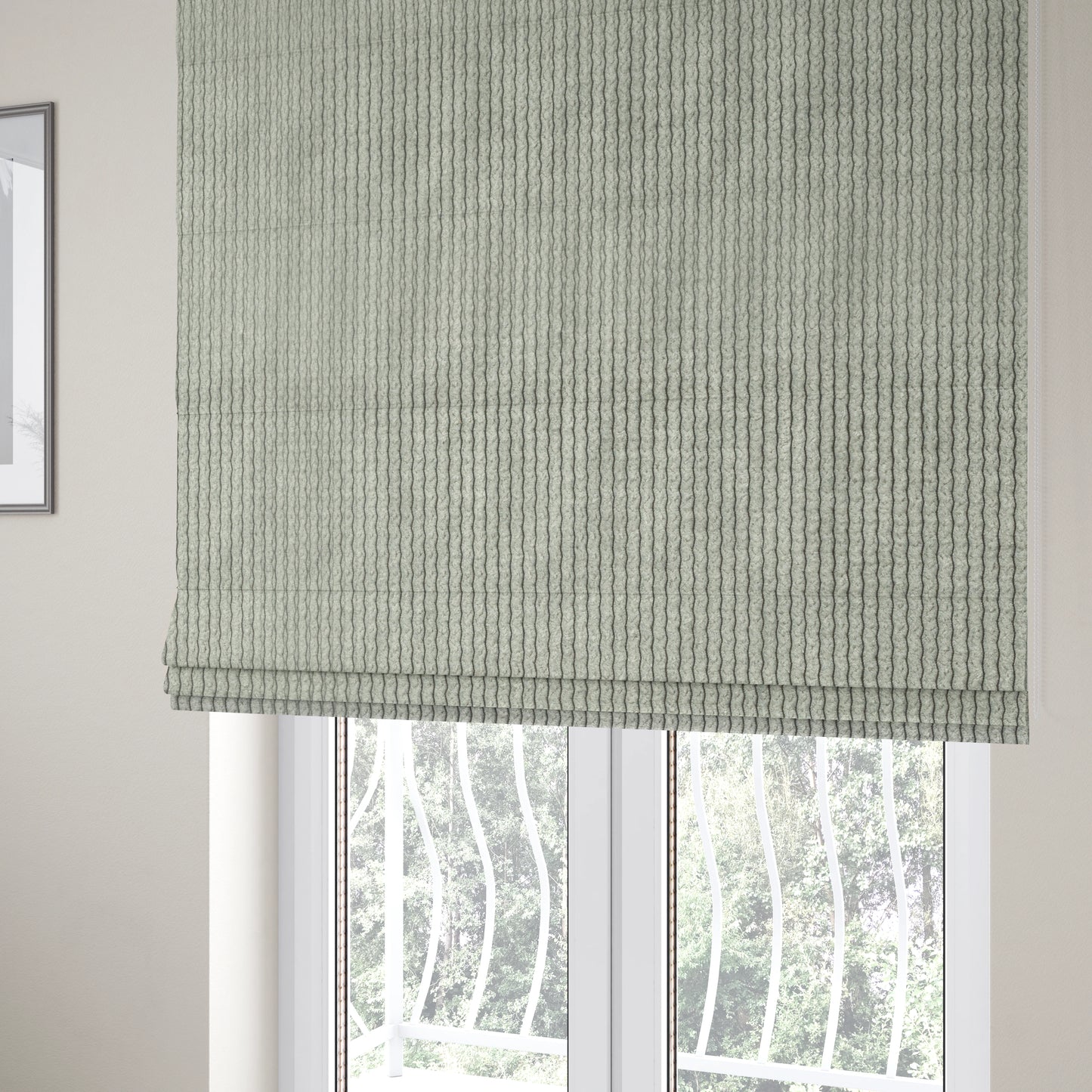 Oslo Plain Textured Corduroy Light Blue Colour Upholstery Fabric CTR-1897 - Roman Blinds