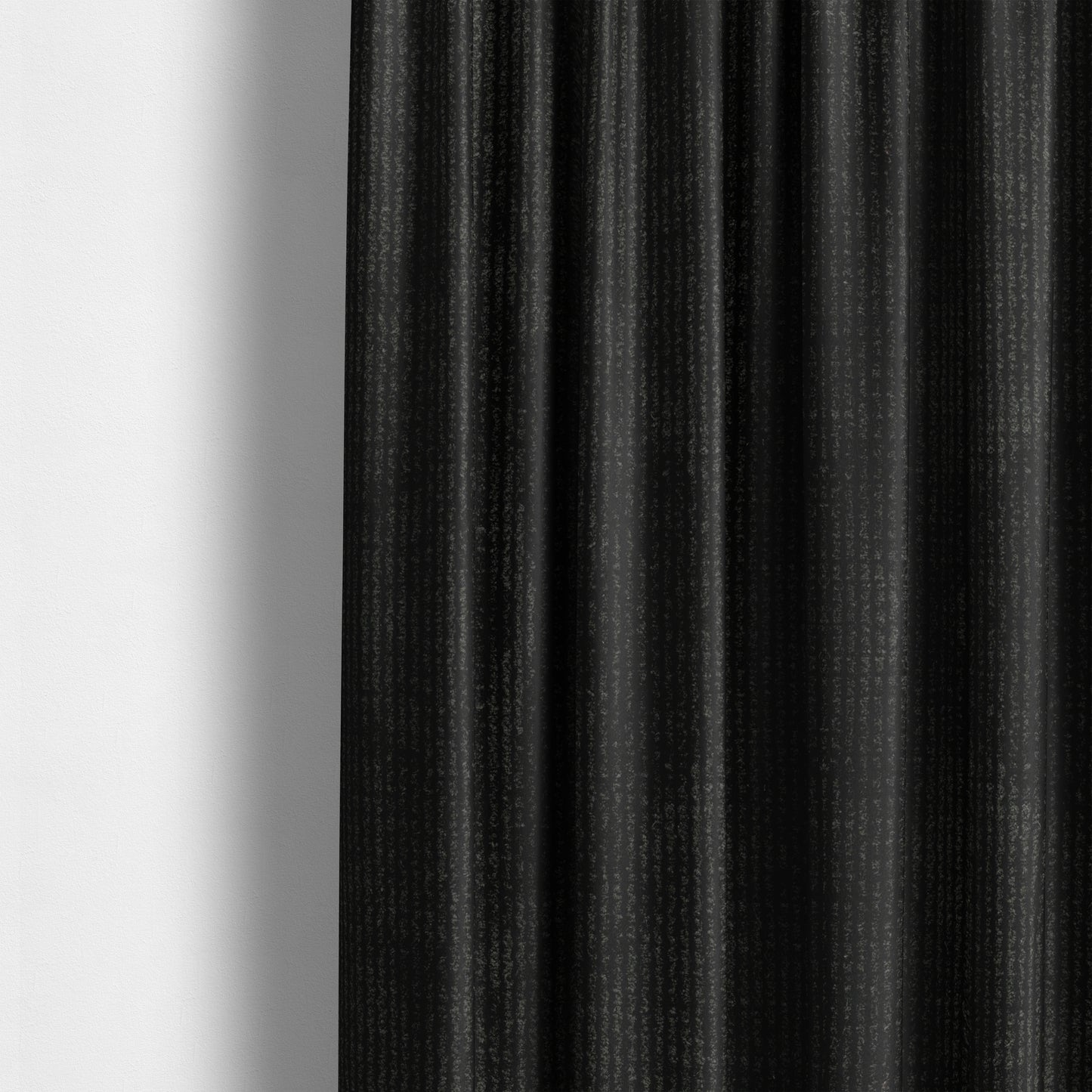 Oslo Plain Textured Corduroy Black Colour Upholstery Fabric CTR-1900 - Made To Measure Curtains