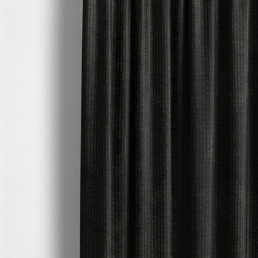 Oslo Plain Textured Corduroy Black Colour Upholstery Fabric CTR-1900 - Made To Measure Curtains