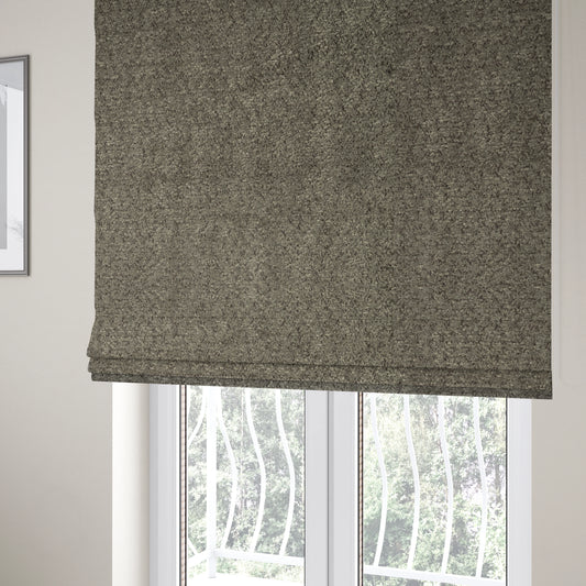 Hoover Boucle Recycled PET Material Brown Colour Upholstery Fabric CTR-1901 - Roman Blinds