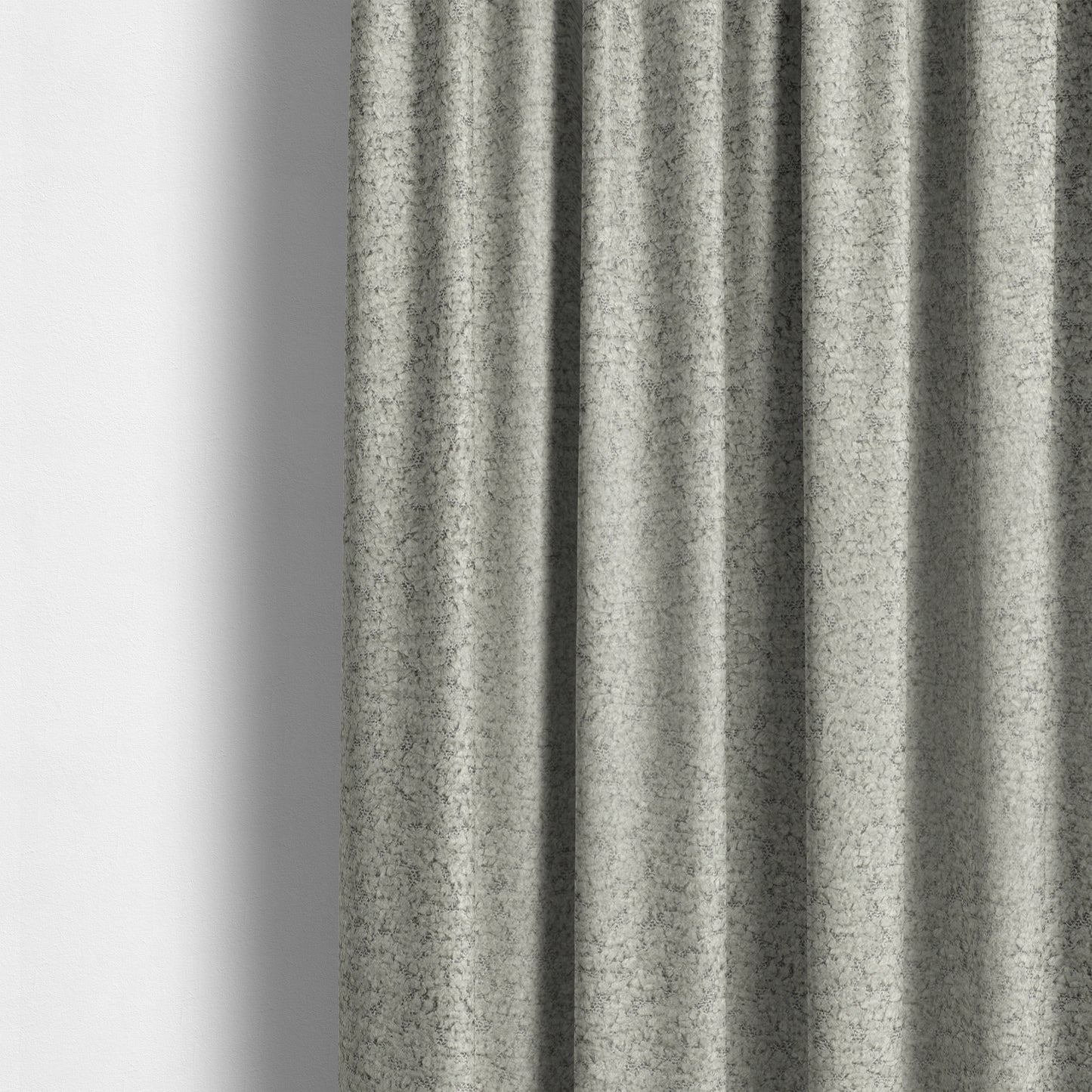 Hoover Boucle Recycled PET Material Silver Colour Upholstery Fabric CTR-1906 - Made To Measure Curtains