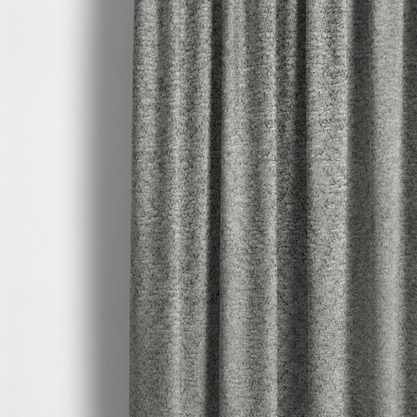 Hoover Boucle Recycled PET Material Grey Colour Upholstery Fabric CTR-1907 - Made To Measure Curtains