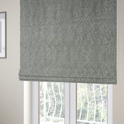 Hoover Boucle Recycled PET Material Grey Colour Upholstery Fabric CTR-1907 - Roman Blinds