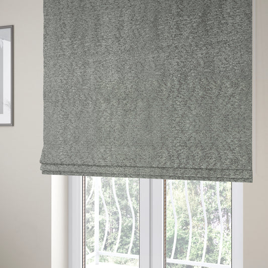 Hoover Boucle Recycled PET Material Grey Colour Upholstery Fabric CTR-1907 - Roman Blinds