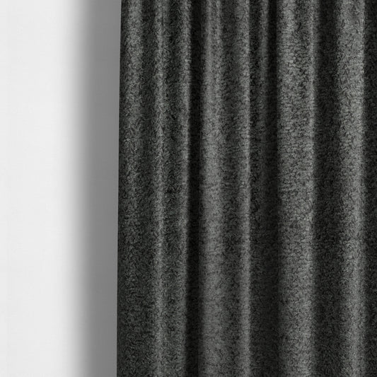 Hoover Boucle Recycled PET Material Black Colour Upholstery Fabric CTR-1908 - Made To Measure Curtains