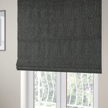 Hoover Boucle Recycled PET Material Black Colour Upholstery Fabric CTR-1908 - Roman Blinds