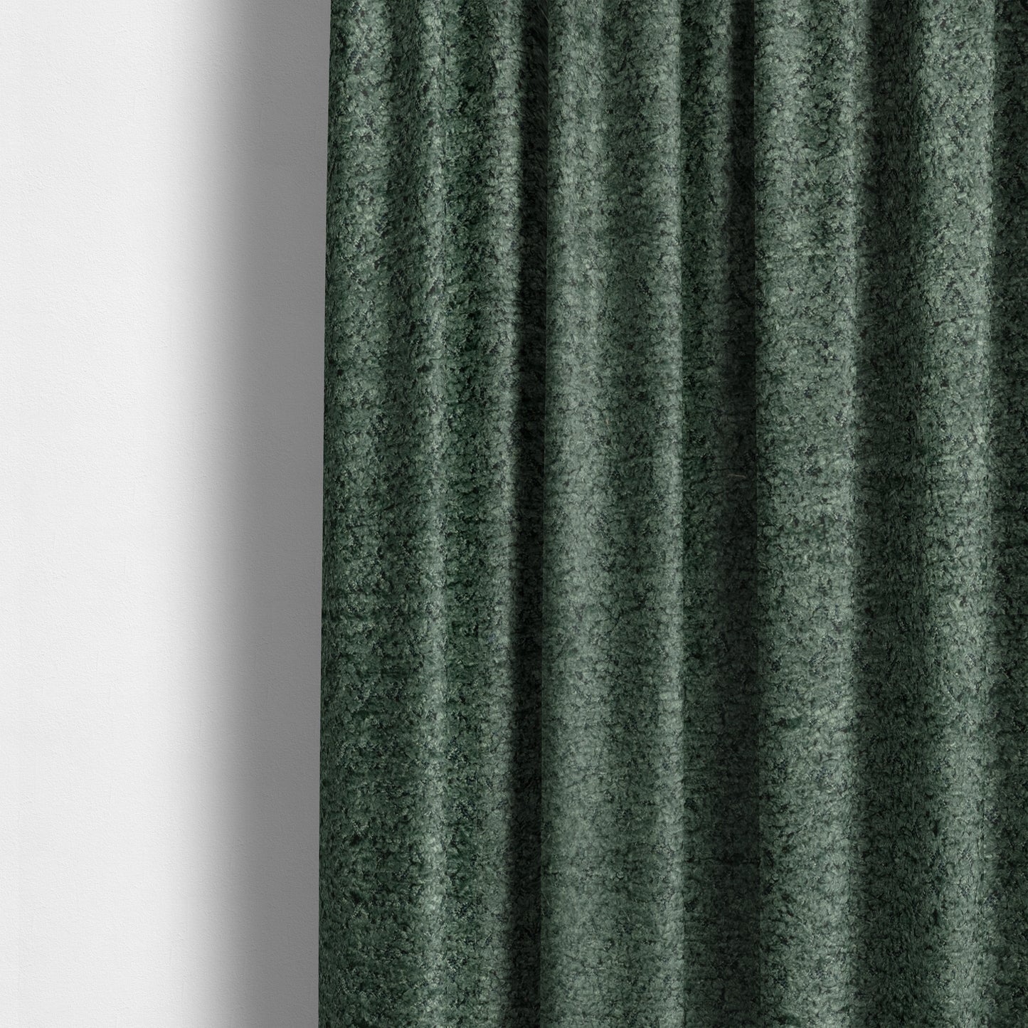 Hoover Boucle Recycled PET Material Green Colour Upholstery Fabric CTR-1909 - Made To Measure Curtains