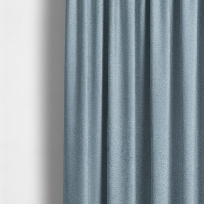 Dhaka Plain Suede Light Blue Colour Upholstery Fabric CTR-1917 - Made To Measure Curtains