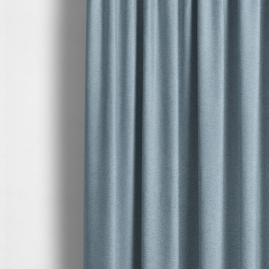 Dhaka Plain Suede Light Blue Colour Upholstery Fabric CTR-1917 - Made To Measure Curtains