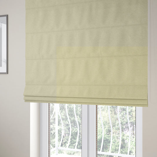 Dhaka Plain Suede Cream Colour Upholstery Fabric CTR-1919 - Roman Blinds