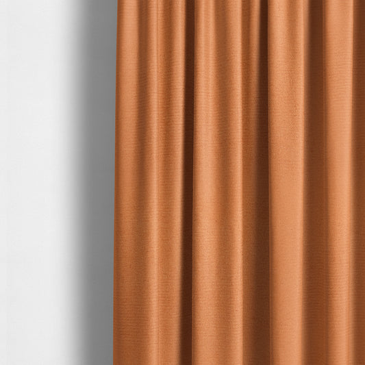 Dhaka Plain Suede Orange Colour Upholstery Fabric CTR-1920 - Made To Measure Curtains